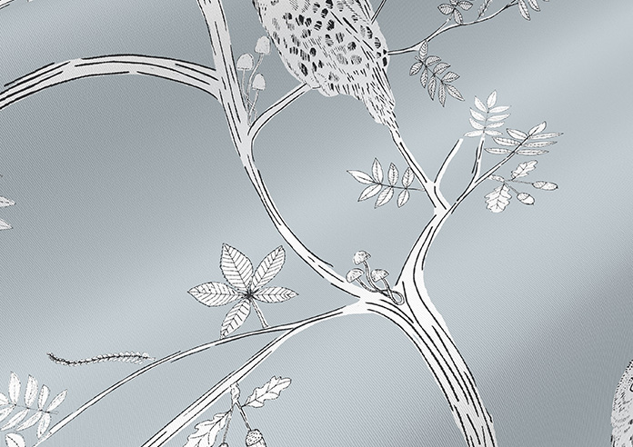 Treetop Owls, Ice Blue - Twist&Fit Roller Blind - Image 4